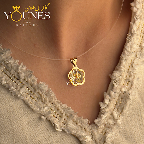 آویز سواروسکی گل طلا